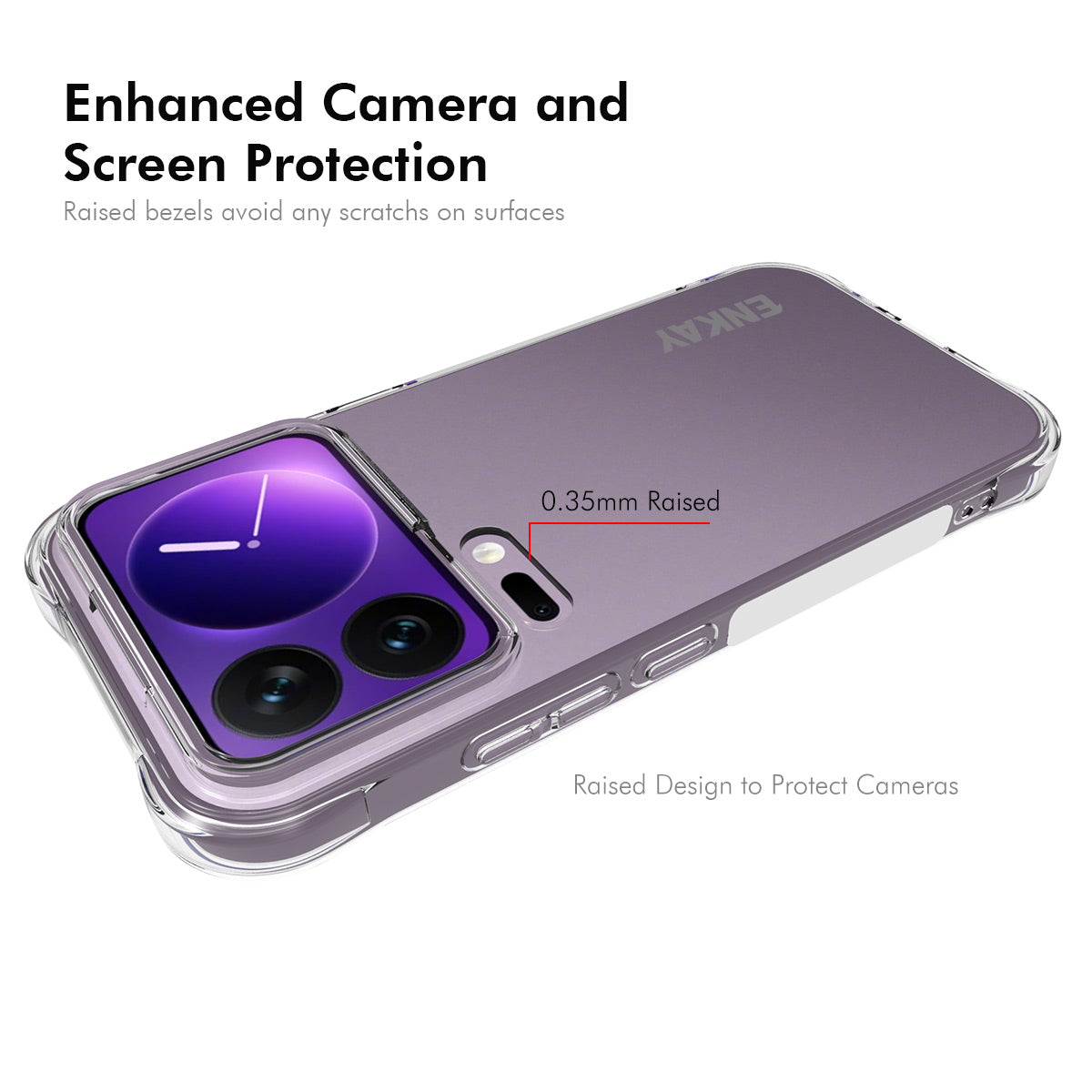 HAT PRINCE for Xiaomi 18 Pro ENKAY  Clear Phone Case Shockproof Anti-slip TPU Cover