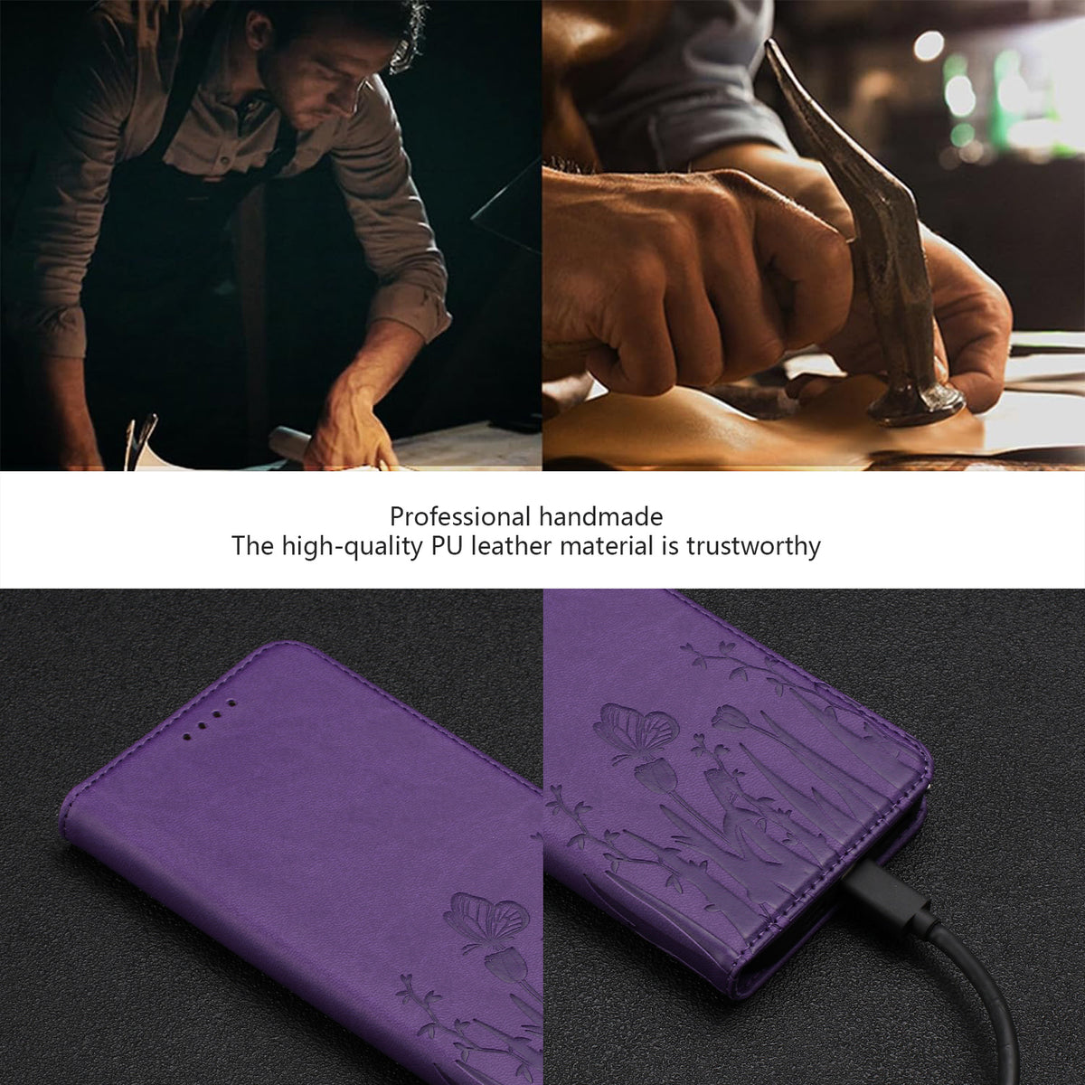 Xiaomi Redmi Note 17 Pro 5G Tulpan- och fjärilsmönster Magnetisk stängning PU-läder Plånboksfodral