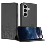 Samsung Galaxy S26 / Galaxy S27 tulpan- och fjärilsmönster Magnetstängning PU-läder plånboksfodral
