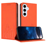 Samsung Galaxy S25 FE / Galaxy S26 FE Tulpan- och fjärilsmönster Magnetstängning PU-läder plånboksfodral