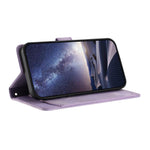 Samsung Galaxy A06 5G / Galaxy A07 5G / Galaxy A08 5G-pungcover med støttefunktion til 8 kort, trykt sommerfuglemønster, PU-lædercover med håndledsrem