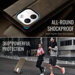 CASEME för Xiaomi Redmi Note 17 Pro Max 5G / Xiaomi Redmi Note 17 Pro+ 5G-skal 033-serien RFID-blockerande plånboksfodral i läder med kalvstruktur