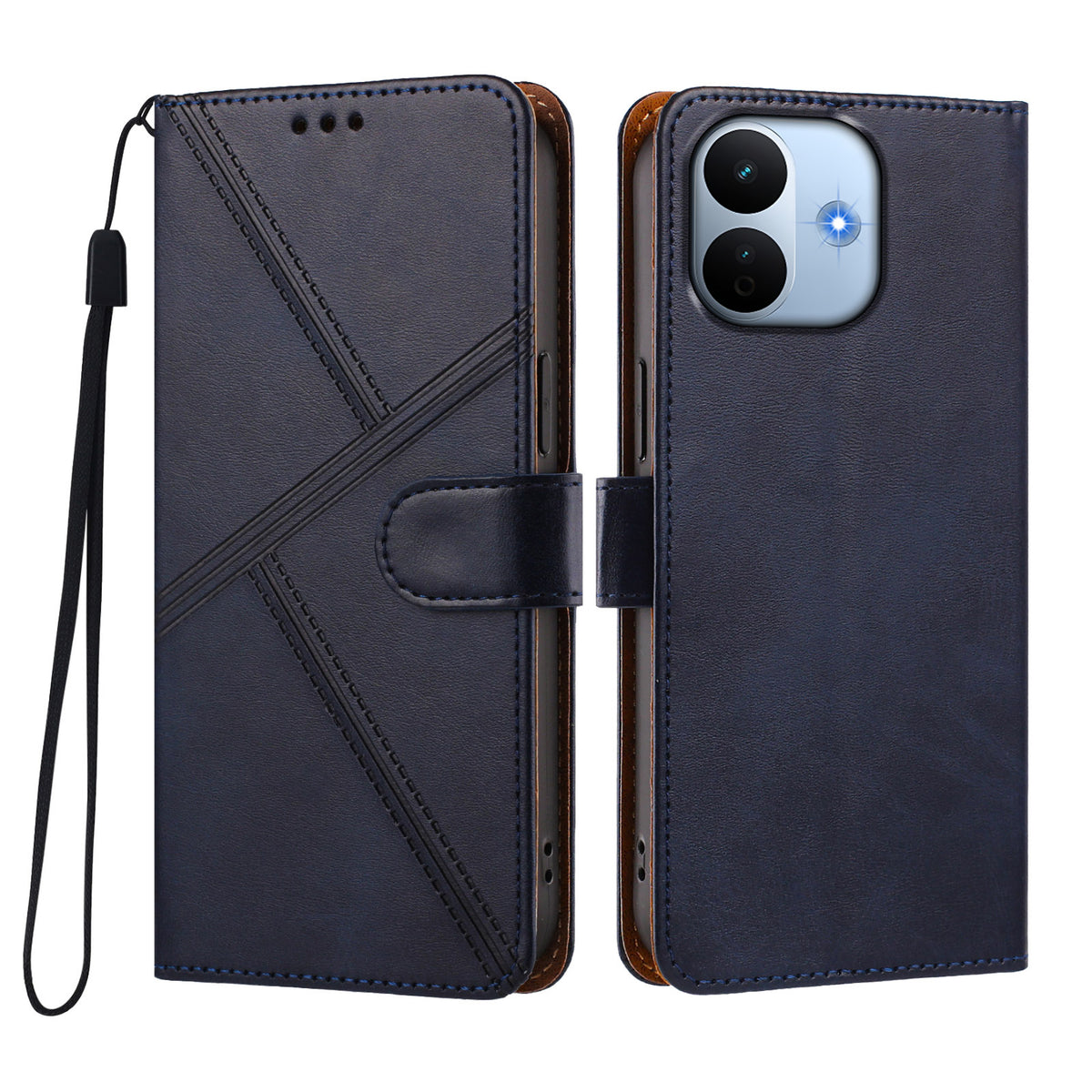 For Xiaomi Redmi Note 17 Pro Max 5G / Xiaomi Redmi Note 17 Pro+ 5G Case Diamond Stitch PU Leather Wallet Flip Phone Cover with Wrist Strap