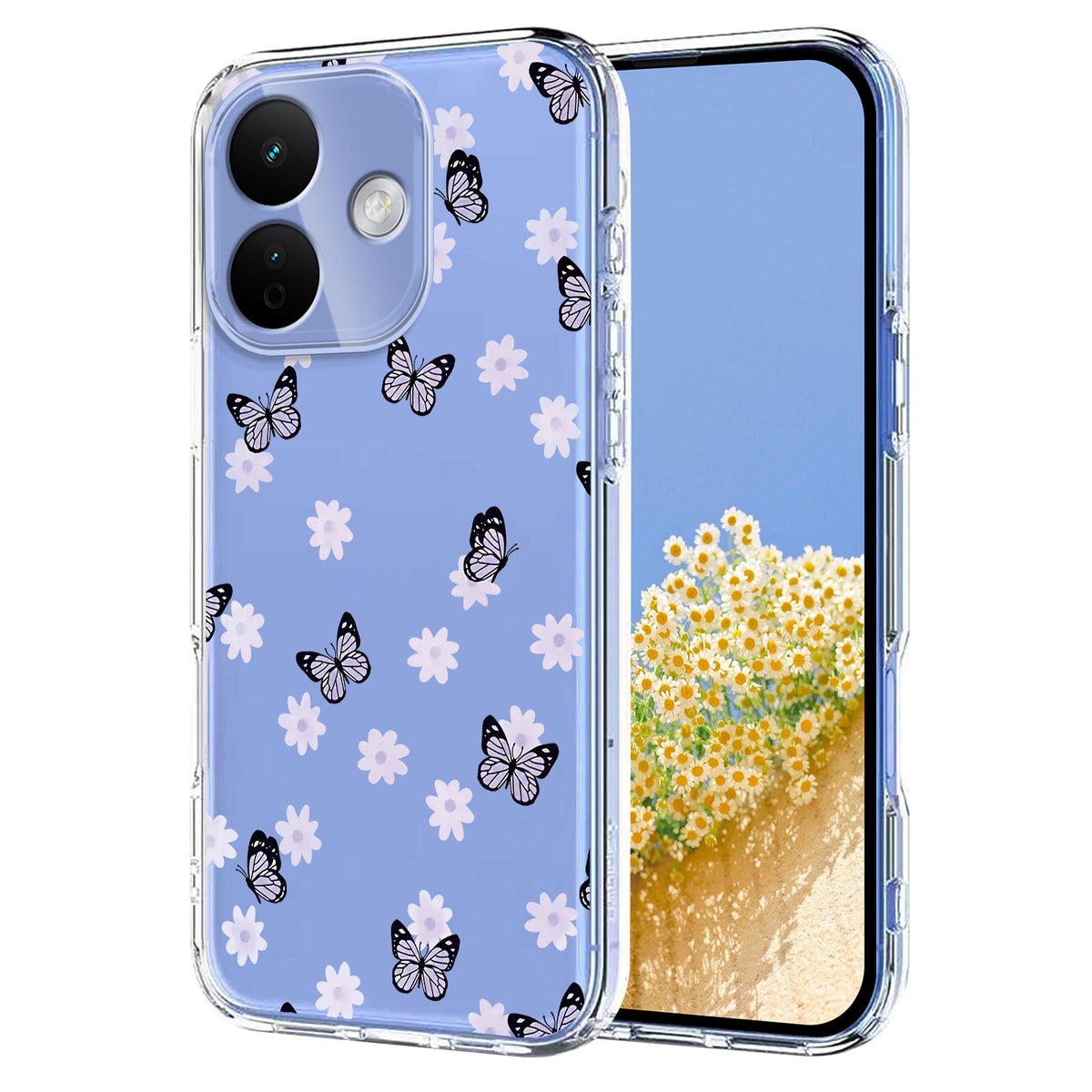 For Xiaomi Redmi Note 17 Pro+ 5G / Xiaomi Redmi Note 17 Pro Max 5G / Xiaomi Redmi Note 17 Pro 5G Case Butterfly Floral Pattern Printing TPU Phone Back Cover
