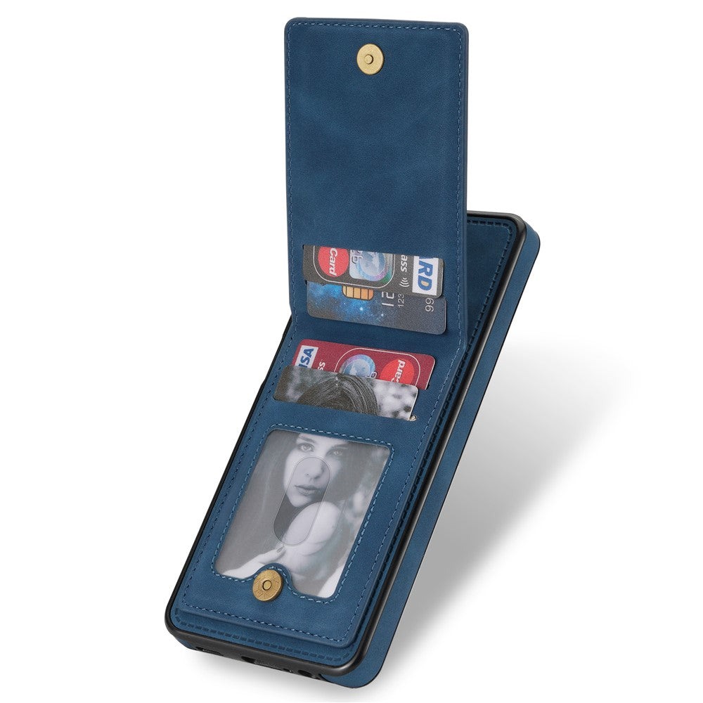 Back Cover for Samsung Galaxy S20 FE 4G / 5G / FE 2022 / S20 Lite, Solid Color Kickstand Phone Case RFID Blocking Multiple Card Slots Vertical Flip PU Leather Coated TPU Shell
