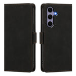 Samsung Galaxy S24 / Galaxy S25 Skal Skin-touch PU-läder Flip-plånboksfodral med handledsrem