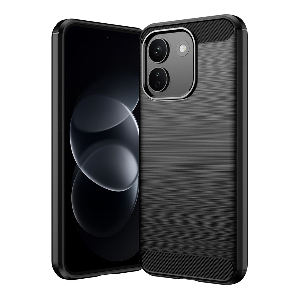 For Xiaomi Redmi Note 17 Pro Max 5G / Note 17 Pro+ 5G TPU Case Protective Phone Cover Carbon Fiber Texture Brushed