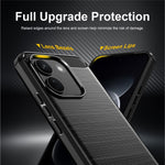 For Xiaomi Redmi Note 17 Pro Max 5G / Note 17 Pro+ 5G TPU Case Protective Phone Cover Carbon Fiber Texture Brushed