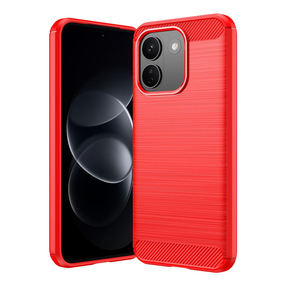 Xiaomi Redmi Note 17 Pro Max 5G / Note 17 Pro+ 5G TPU-skal Skyddande mobilfodral Kolfiberstruktur Borstad