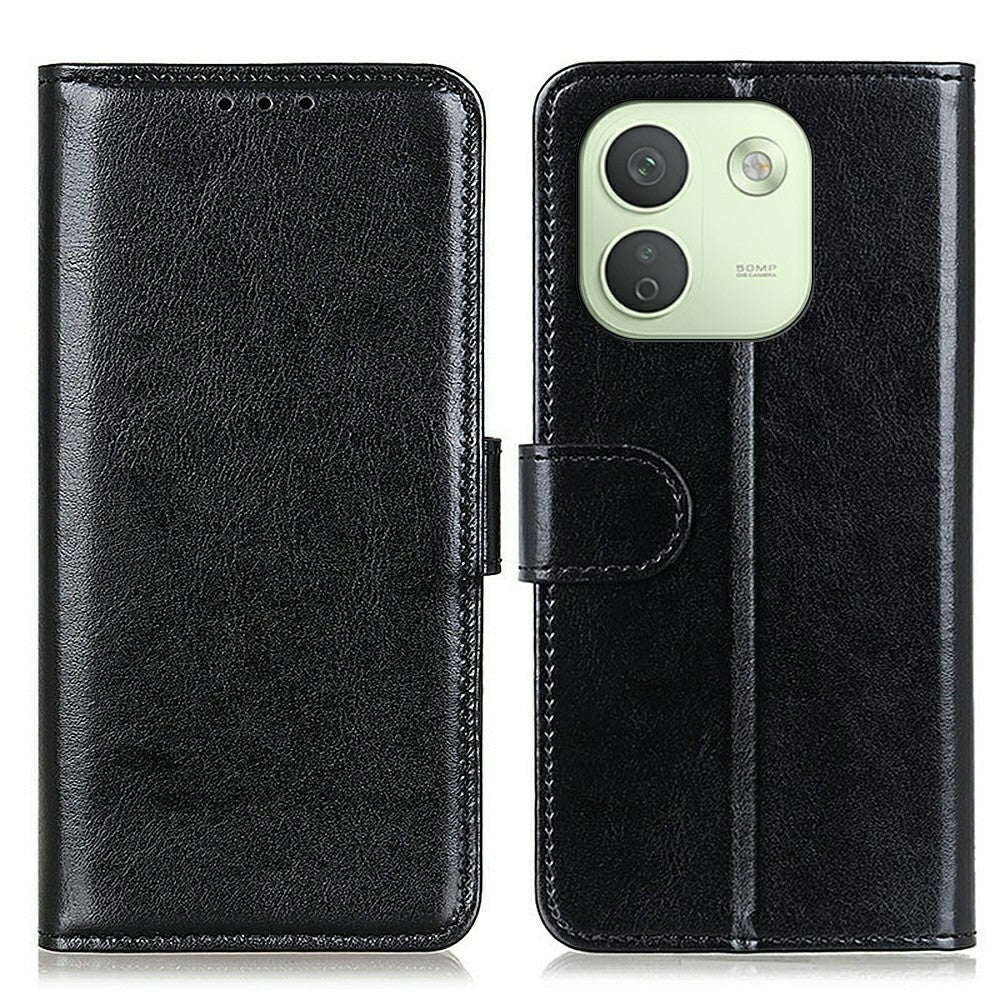 Xiaomi Redmi Note 17 Pro Max 5G-skal Crazy Horse Texture PU-läder Mobilskal