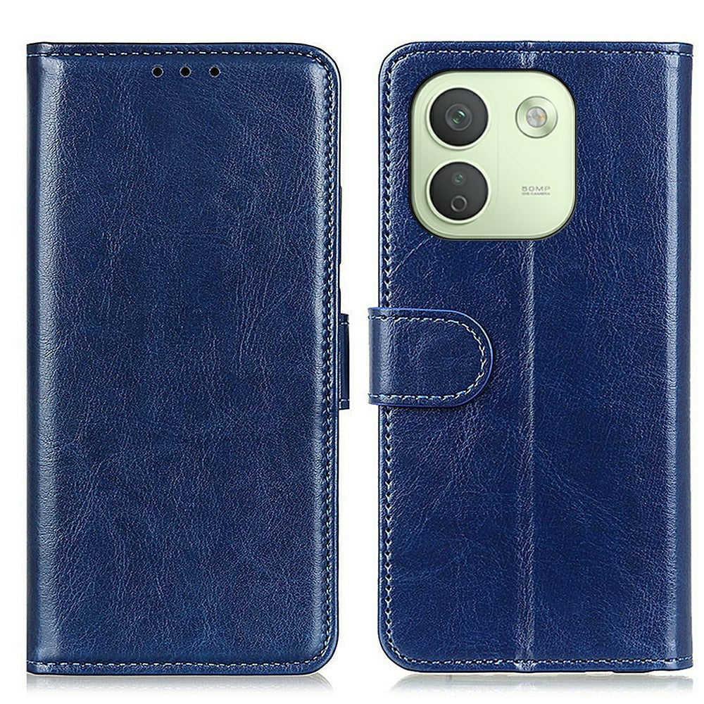 Xiaomi Redmi Note 17 Pro Max 5G-skal Crazy Horse Texture PU-läder Mobilskal