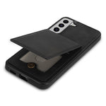 Solid Color Phone Case for Samsung Galaxy S23, Kickstand Design Back Cover RFID Blocking Multiple Card Slots Vertical Flip PU Leather Coated TPU Shell