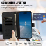 Xiaomi Redmi Note 17 4G (Global) / Xiaomi Redmi Note 17 5G (Global) / Xiaomi Redmi Note 17 (Indien/Kina) 5G Läderfodral 9 kortfack Dragkedja Plånboksfodral med handledsrem