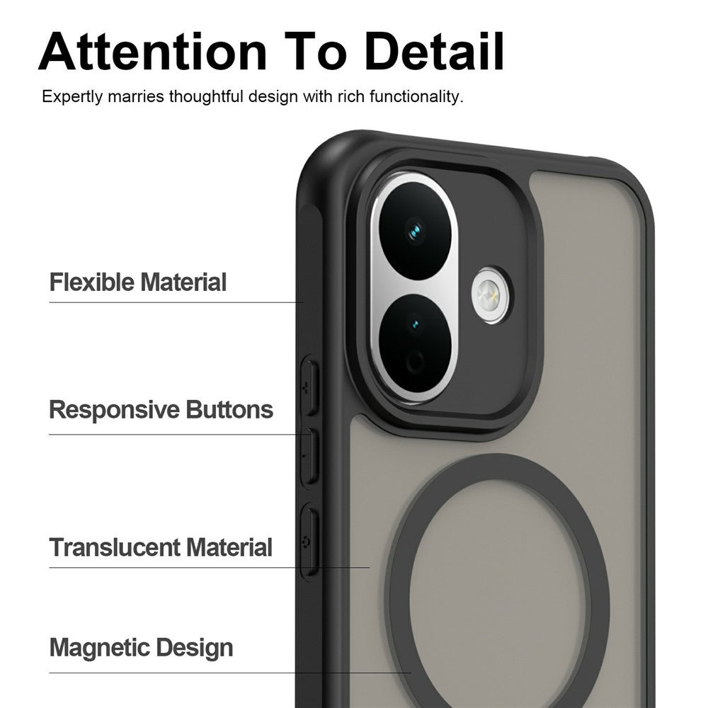 Xiaomi Redmi Note 17 Pro 5G Magnetiskt Skal Anti-fall Matt PC + TPU mobilskal
