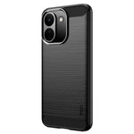 MOFI-bagside til Xiaomi Poco X8 Power 5G / Redmi Note 17 Pro Max 5G / Redmi Note 17 Pro+ 5G med børstet tekstur og kulfiber, blødt TPU-cover