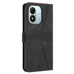 Mobilcover til Xiaomi Redmi Note 17 4G (Global) / Note 17 5G (Global) / Note 17 (Indien/Kina) 5G, ridsefast pungcover i PU-læder med trekantprægning