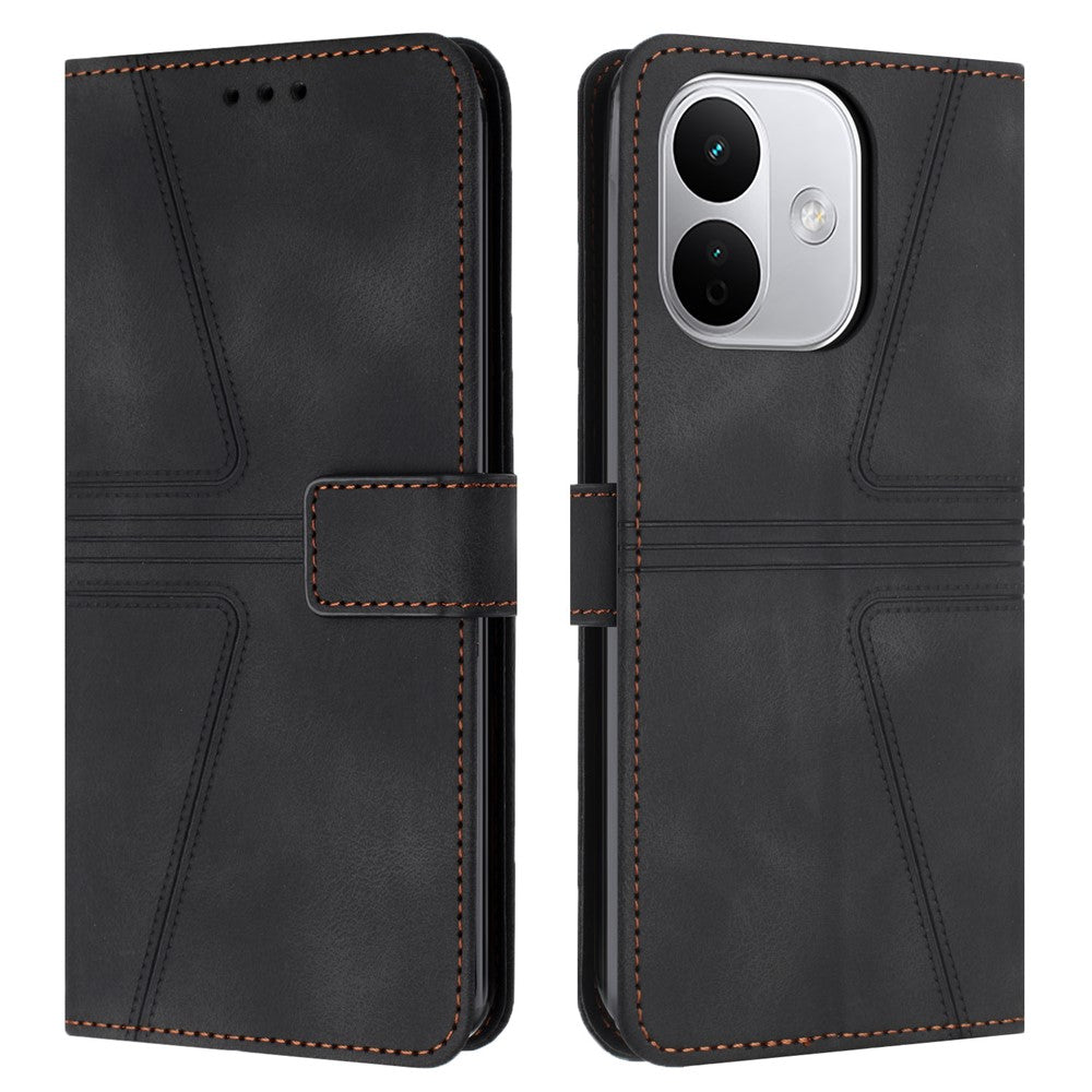 Phone Case for Xiaomi Redmi Note 17 Pro 5G / Note 17 Pro+ 5G / Note 17 Pro Max 5G , Triangle Imprinted Anti-Scratch PU Leather Wallet Cover