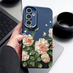 Samsung Galaxy A17 4G / A17 5G Skal Oljemålning Rosdesign Mjukt TPU Halkfritt mobilskal - Antikvit