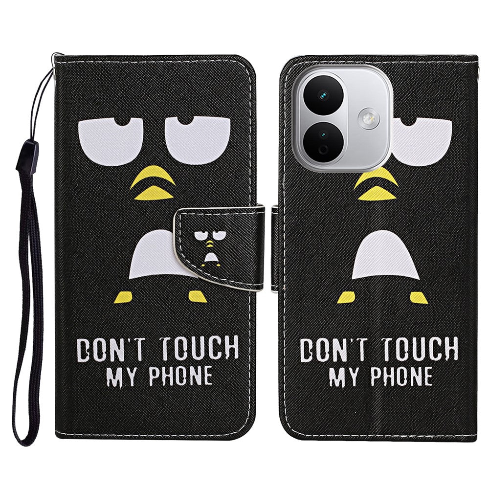 Protective Case for Xiaomi Redmi Note 17 Pro 5G / Note 17 Pro+ 5G / Note 17 Pro Max 5G , Pattern Printing Leather Folio Phone Cover with Wrist Strap