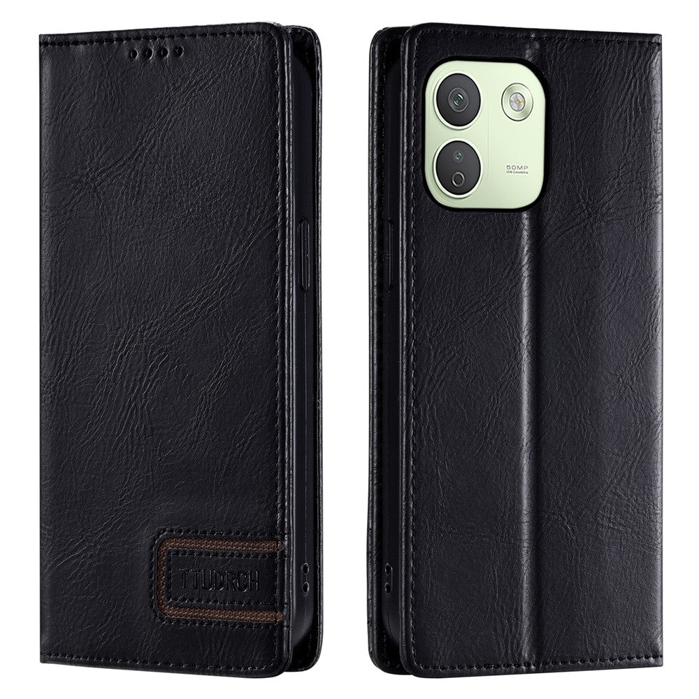 TTUDRCH Style 007 För Xiaomi Redmi Note 17 Pro Max 5G / 17 Pro 5G Läderfodral RFID-blockerande plånboksfodral med stativ