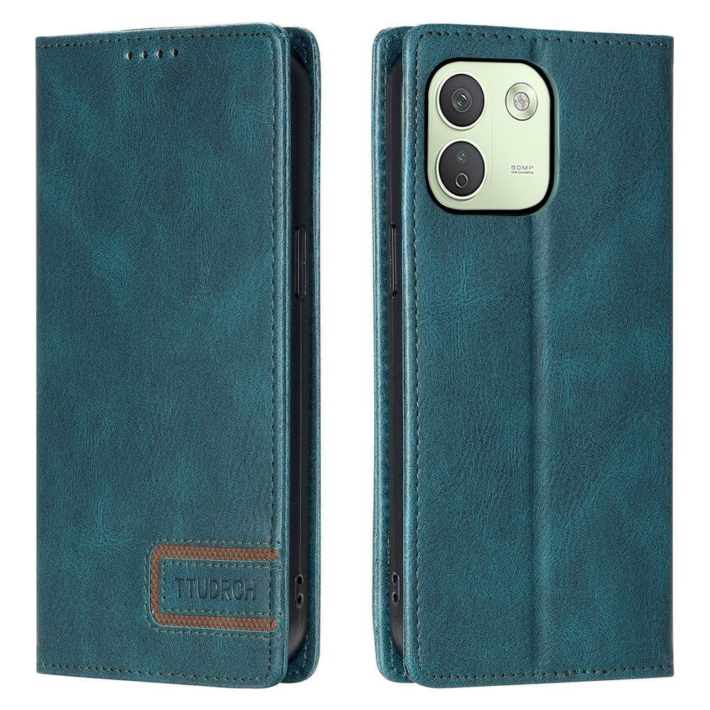 TTUDRCH Style 007 För Xiaomi Redmi Note 17 Pro Max 5G / 17 Pro 5G Läderfodral RFID-blockerande plånboksfodral med stativ