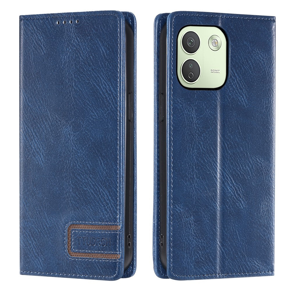 TTUDRCH Style 007 För Xiaomi Redmi Note 17 Pro Max 5G / 17 Pro 5G Läderfodral RFID-blockerande plånboksfodral med stativ