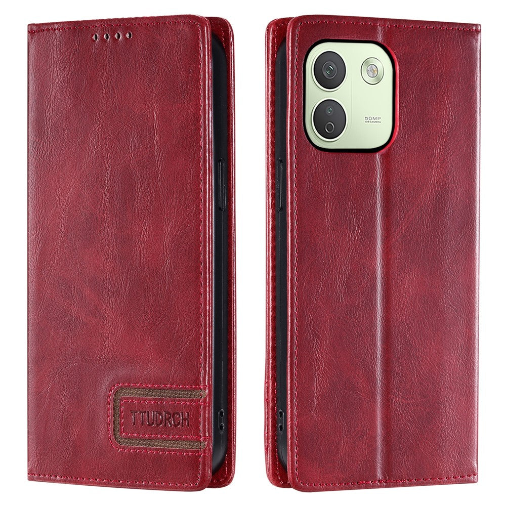 TTUDRCH Style 007 For Xiaomi Redmi Note 17 Pro Max 5G  /  17 Pro 5G Leather Case RFID Blocking Wallet Stand Phone Cover