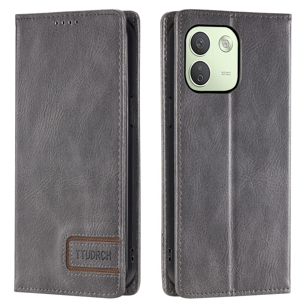 TTUDRCH Style 007 För Xiaomi Redmi Note 17 Pro Max 5G / 17 Pro 5G Läderfodral RFID-blockerande plånboksfodral med stativ