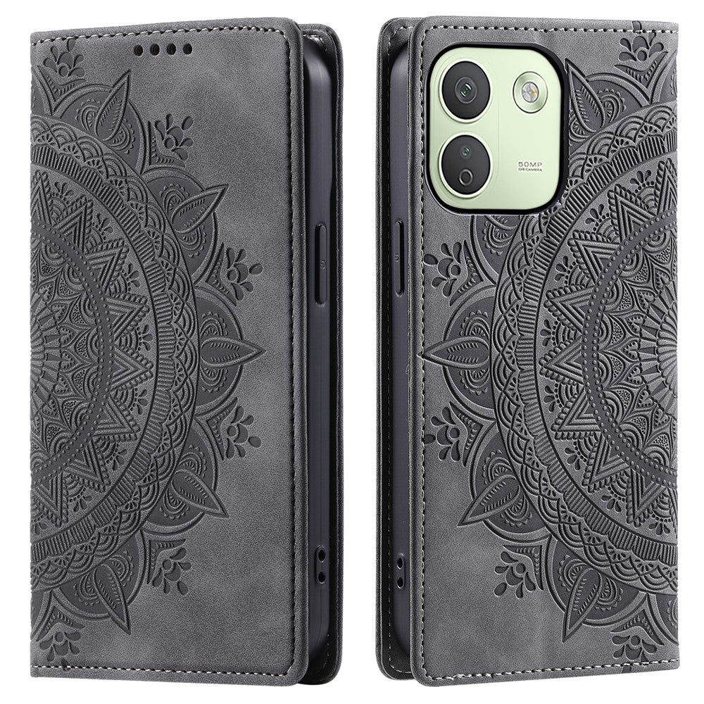 Xiaomi Redmi Note 17 Pro Max 5G / 17 Pro 5G mobilskal magnetiskt stängande lädermobilskal mönster präglat