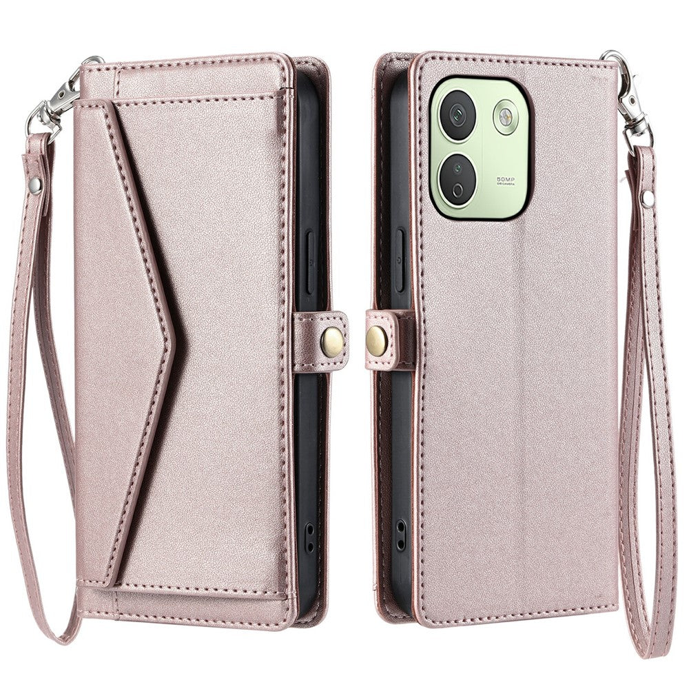 Xiaomi Redmi Note 17 Pro Max 5G / 17 Pro 5G Läderfodral med Handledsrem Plånboksfodral