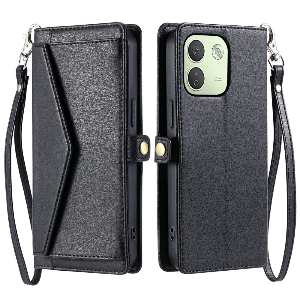 Xiaomi Redmi Note 17 Pro Max 5G / 17 Pro 5G Läderfodral med Handledsrem Plånboksfodral