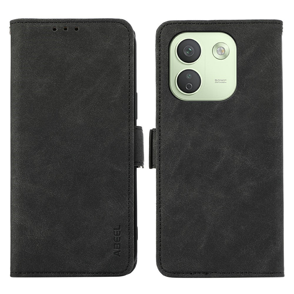 ABEEL För Xiaomi Redmi Note 17 Pro Max 5G / 17 Pro+ 5G Skal PU Läder Folio Stativ View RFID Blockerande mobilskal