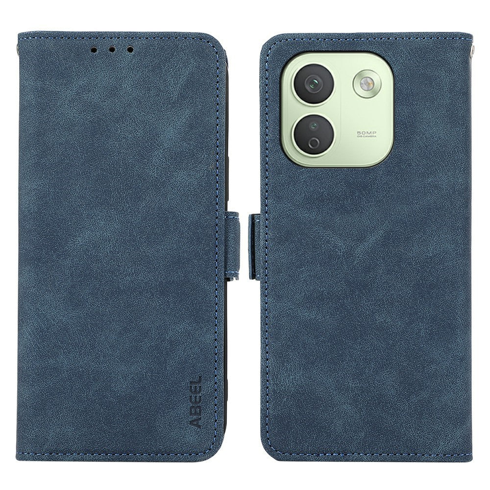 ABEEL För Xiaomi Redmi Note 17 Pro Max 5G / 17 Pro+ 5G Skal PU Läder Folio Stativ View RFID Blockerande mobilskal