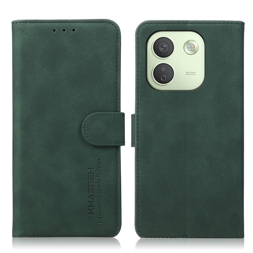 KHAZNEH-cover til Xiaomi Redmi Note 17 Pro Max 5G / 17 Pro+ 5G, ridsefast PU-læder, pung-etui med stativ