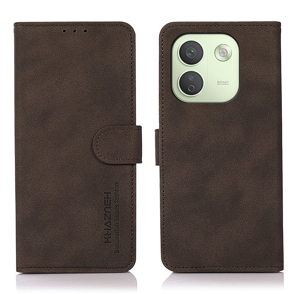 KHAZNEH-cover til Xiaomi Redmi Note 17 Pro Max 5G / 17 Pro+ 5G, ridsefast PU-læder, pung-etui med stativ