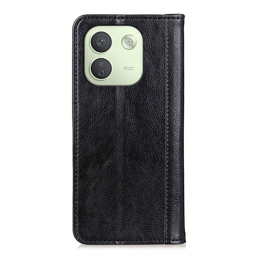 Xiaomi Redmi Note 17 Pro Max 5G / 17 Pro+ 5G Stativskal Splitläder Litchitextur Plånboksfodral