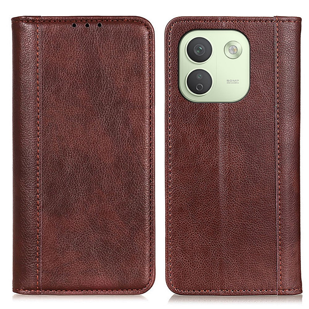 For Xiaomi Redmi Note 17 Pro Max 5G  /  17 Pro+ 5G Stand Case Split Leather Litchi Texture Wallet Phone Cover