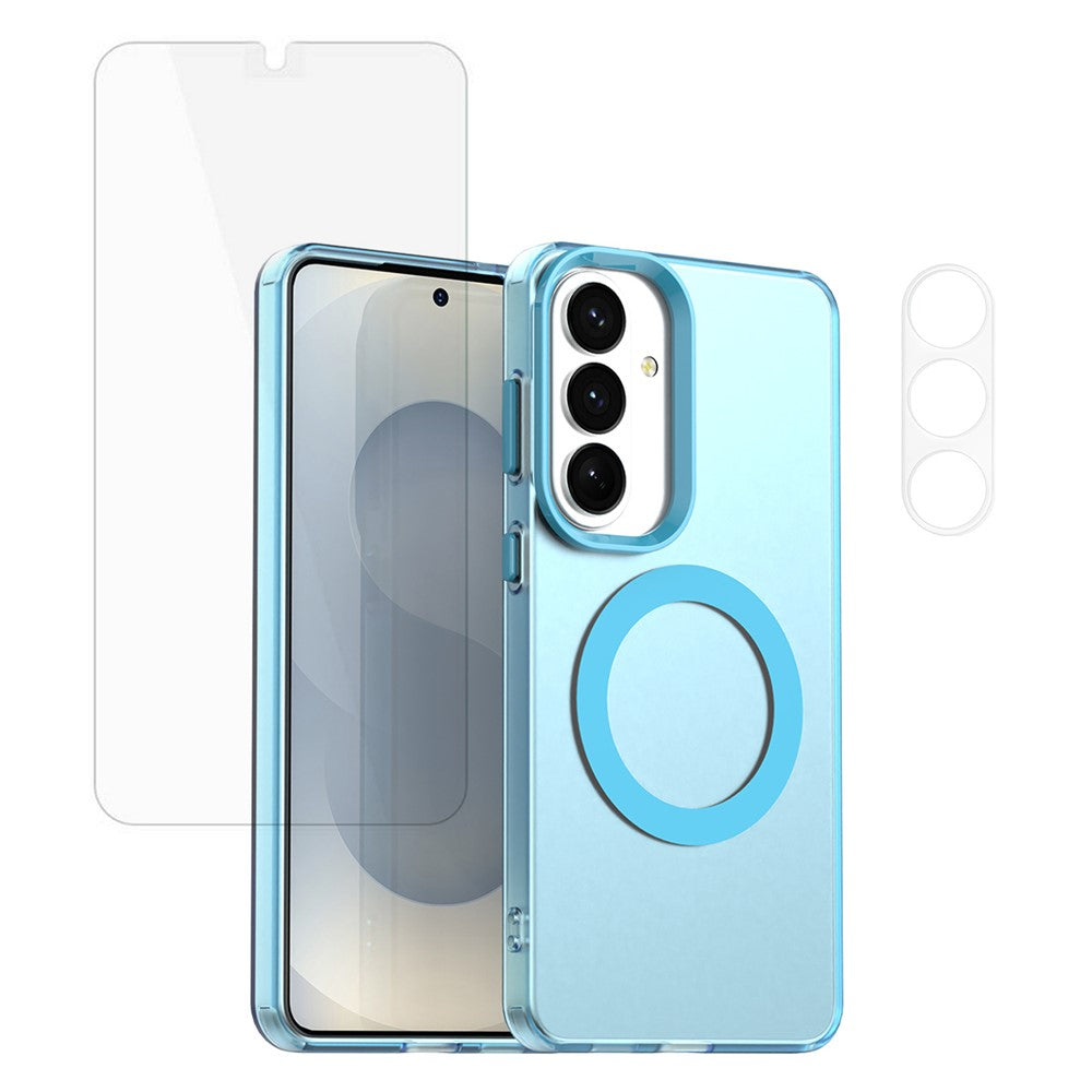 Magnetiskt skal för Samsung Galaxy S26, fallskyddande mobil med kameralinsskydd + skärmskydd i härdat glas