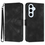 Samsung Galaxy S25 FE / Galaxy S26 FE Plånboksfodral i PU-läder med rem och tryck