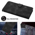 For Samsung Galaxy S26 / Galaxy S27 Wallet Case Line Imprinted PU Leather Phone Cover with Strap