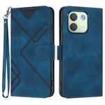 For Xiaomi Redmi Note 17 Pro Max 5G / Xiaomi Redmi Note 17 Pro+ 5G Wallet Case Line Imprinted PU Leather Phone Cover with Strap