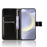 Samsung Galaxy S26 FE PU-läderskal med rem Crazy Horse-textur plånboksfodral