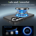 Samsung Galaxy S25+-magnetcover i TPU + PC med fingeraftryksbeskyttelse, skærmbeskyttelse i højt aluminium-siliciumglas + linsebeskyttelse i hærdet glas