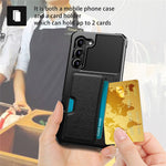 For Samsung Galaxy S23 ZM02 Anti-drop Reinforced Corner Protective Phone Case with Card Slot PU Leather + TPU Wear-resistant Phone Back Cover
