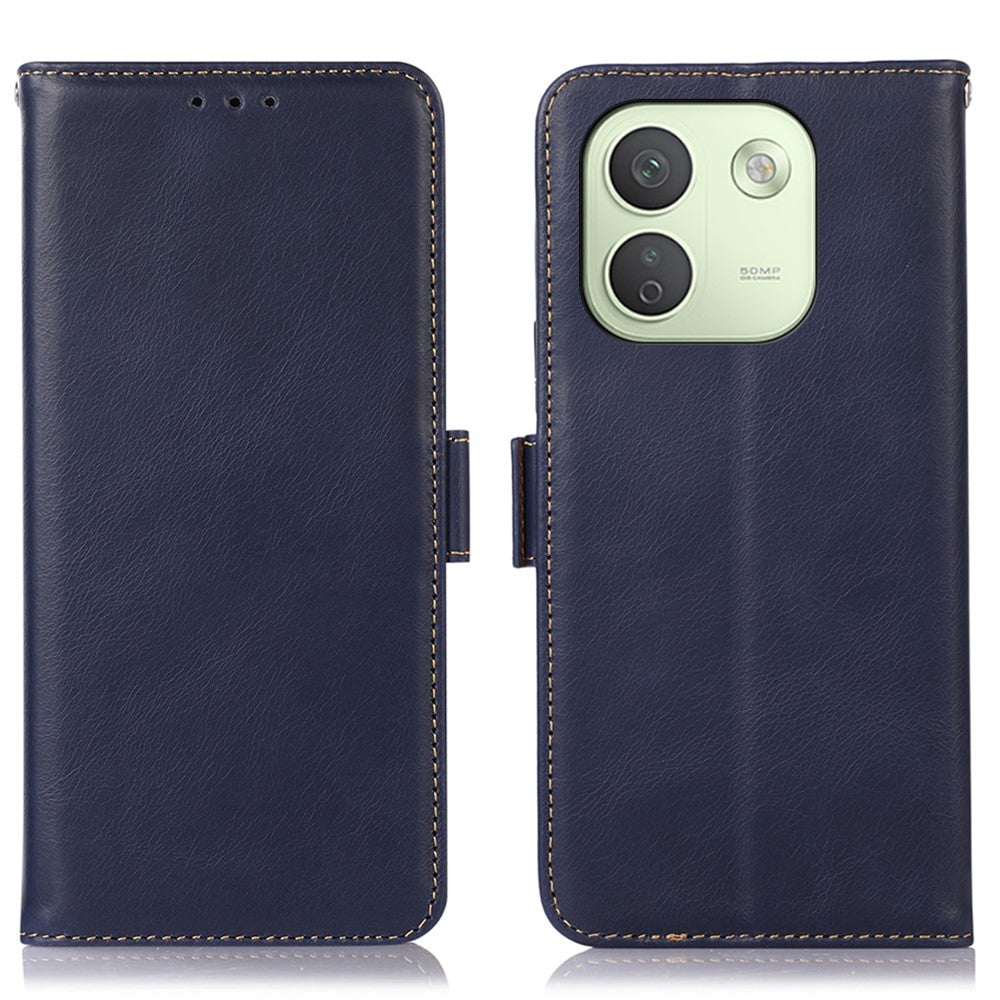 Xiaomi Redmi Note 17 Pro Max 5G / 17 Pro+ 5G-skal RFID-blockerande plånboksfodral i äkta nötskinn