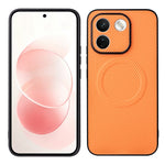 Xiaomi Redmi Note 17 Pro+ 5G / Note 17 Pro Max 5G / Poco X8 Power 5G-skal, kolfiberstruktur, läderbelagt TPU PC-mobilskal med metallring för magnetiskt bilfäste