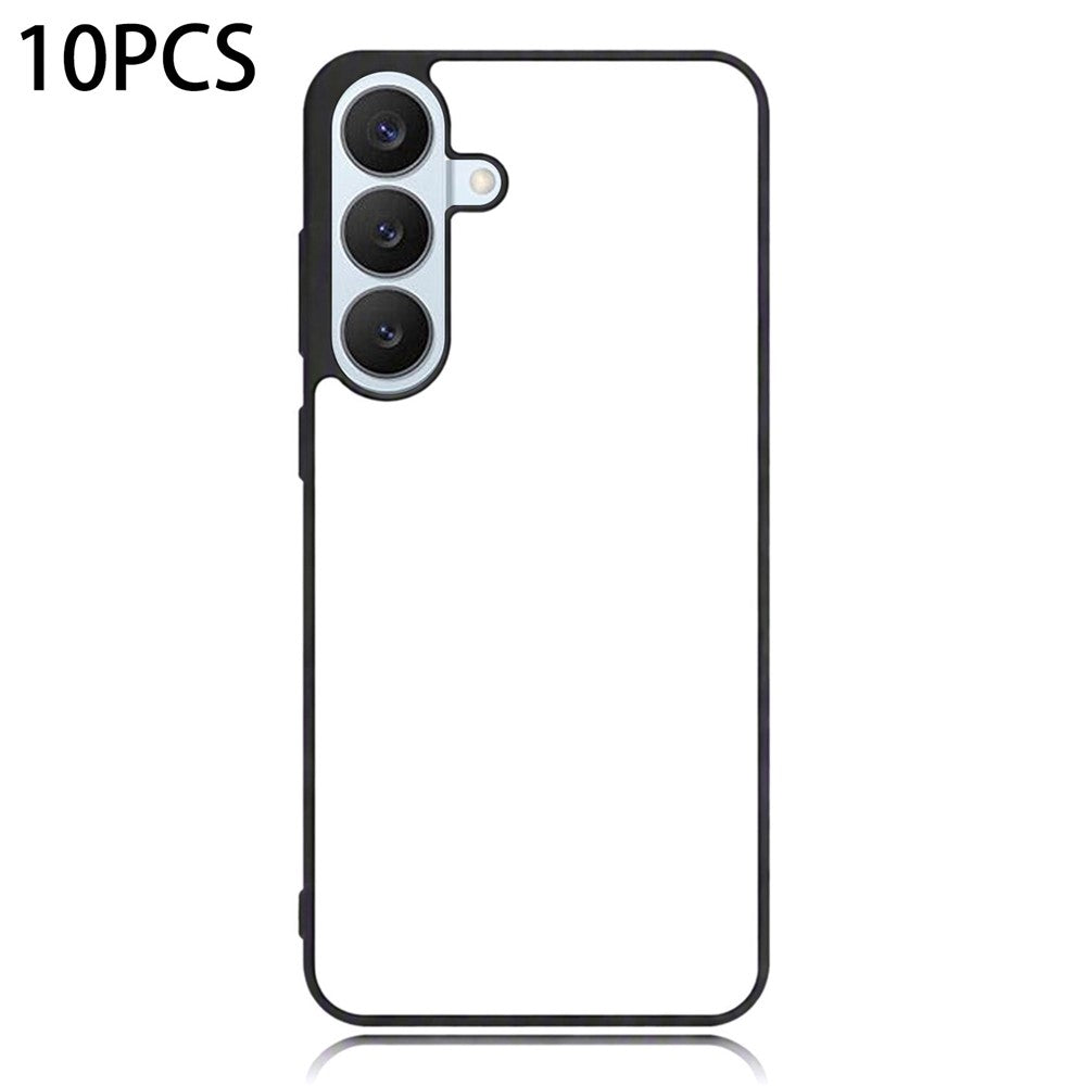 10Pcs for Samsung Galaxy S25+ Sublimation Phone Case 2D TPU + PC Magnetic Back Cover Support Heat Transfer Printing