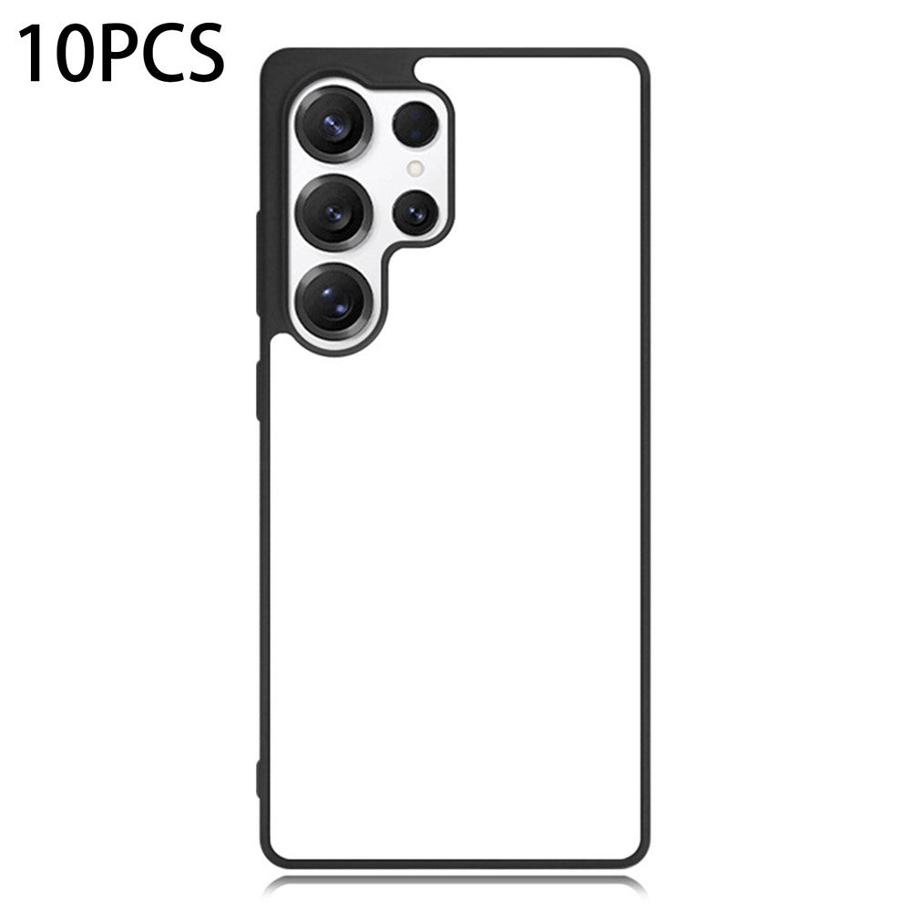 10Pcs for Samsung Galaxy S25 Ultra Sublimation Phone Case 2D TPU + PC Magnetic Back Cover Support Heat Transfer Printing