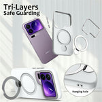 For Xiaomi 17 Pro Magnetic Case Rotating Ring Kickstand TPU + PC Back Cover