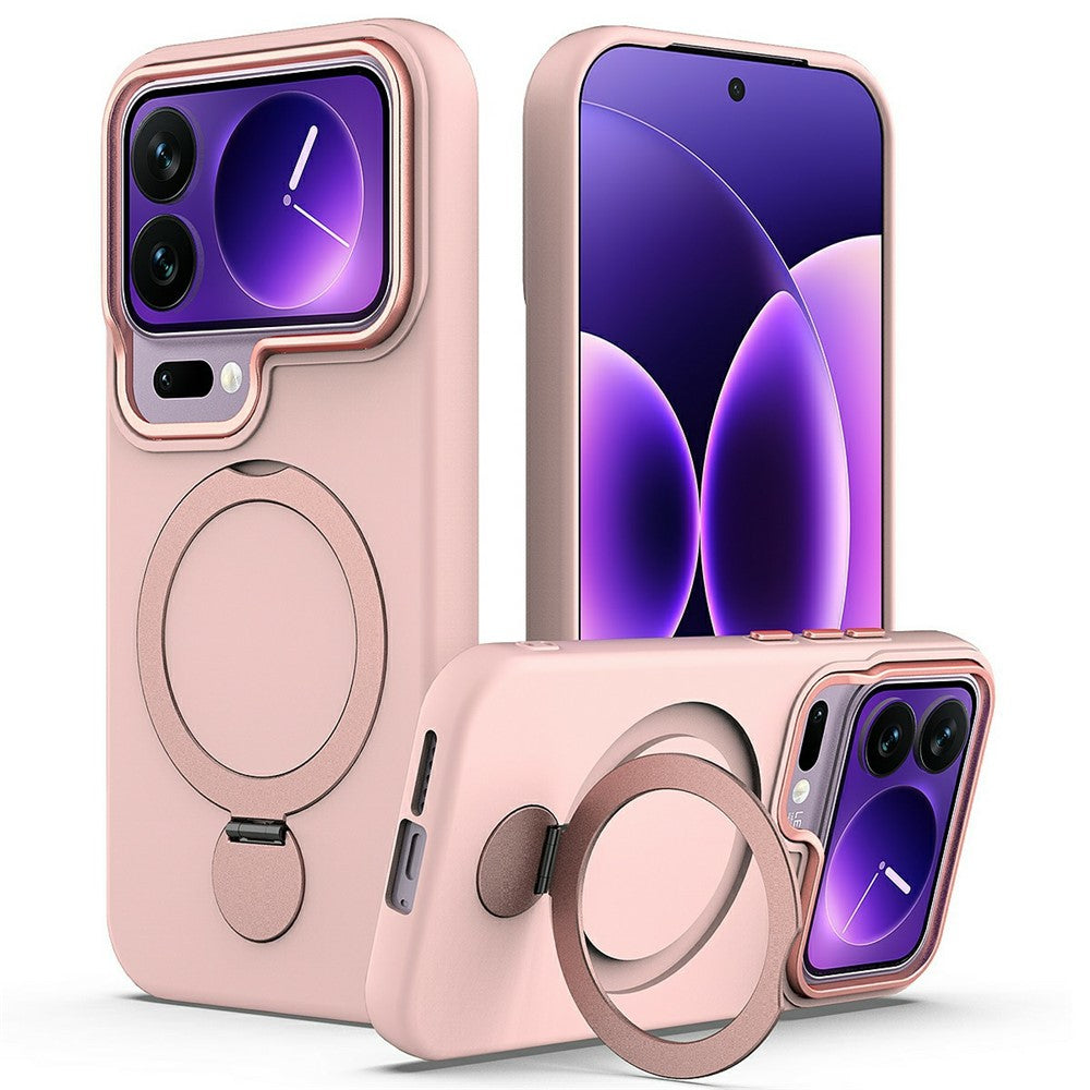 For Xiaomi 17 Pro Magnetic Case Rotating Ring Kickstand TPU + PC Back Cover